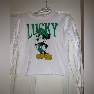 Lucky Mickey cropped long sleeve shirt